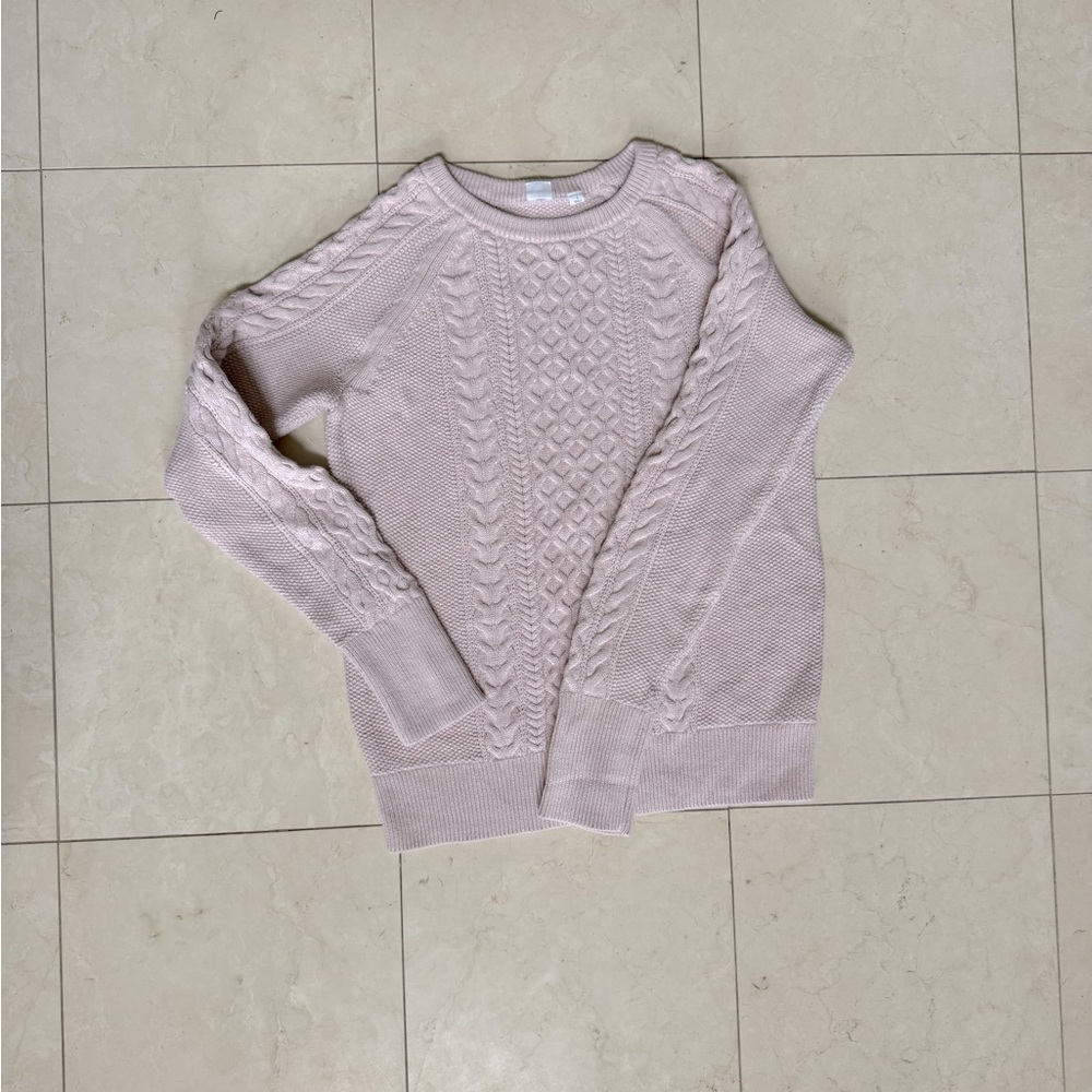 GAP Pink Cable Knit Sweater